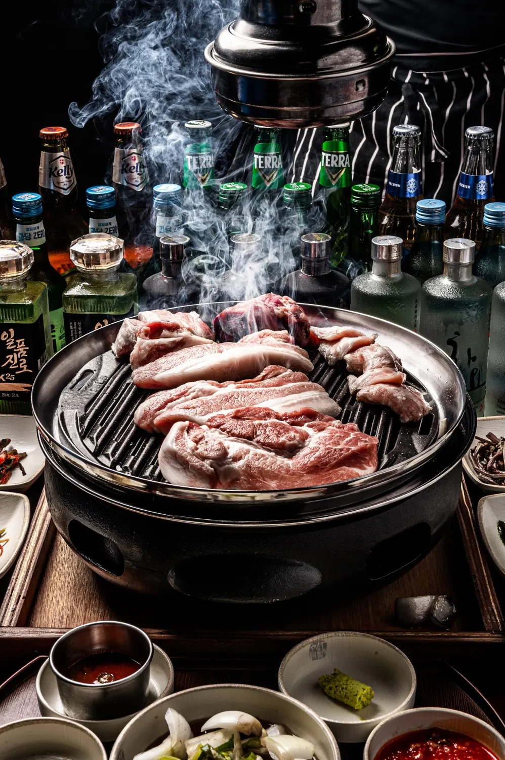 고반식당 거제고현점의 숙성 고기 상차림